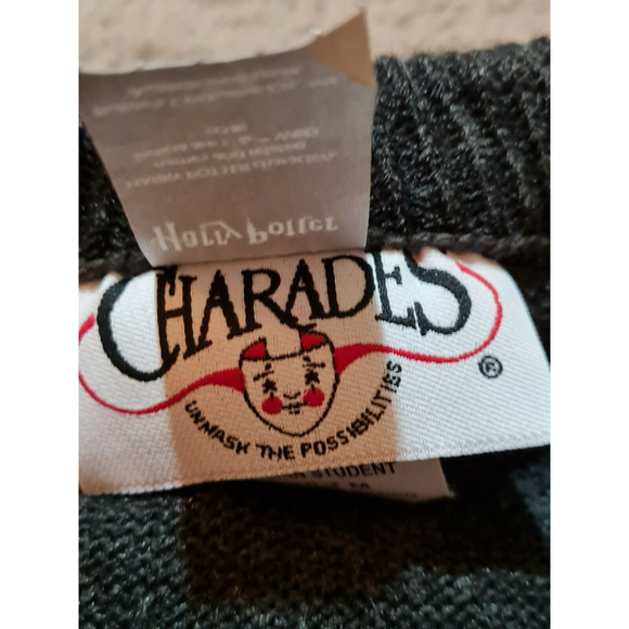 Harry Potter Slytherin Uniform V-Neck Sweater Size Adult M Grey/Green - Picture 5 of 7